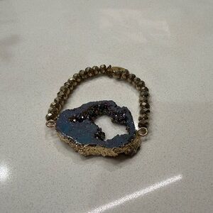 Nava Jewelry New Druzy Crystal Beaded Bracelet | Boho Statement